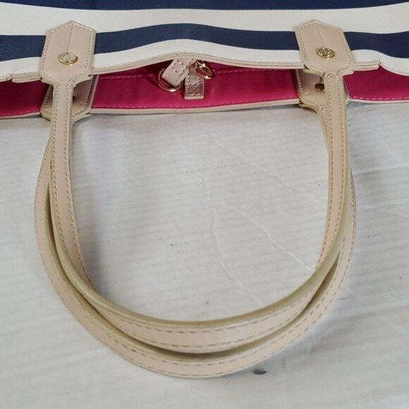 Spartina 449 Large Tote Bag Shoulder Handbag Purse Navy Cream Women's Woman's - Picture 9 of 14